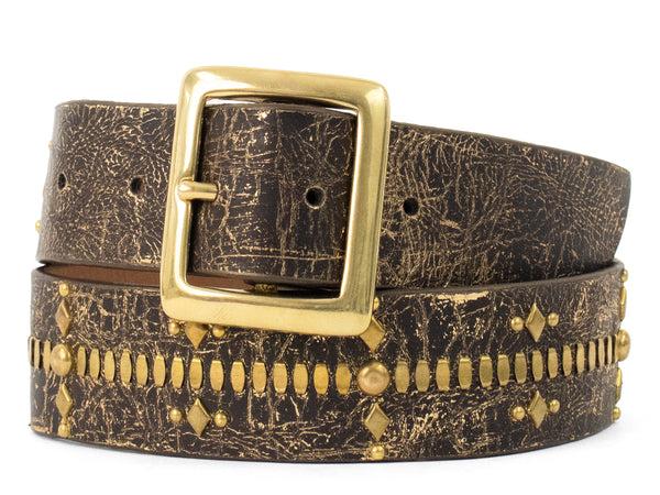Calleen Cordero Tamara 1.5" Belt Black Belmont W/ Nickel Art