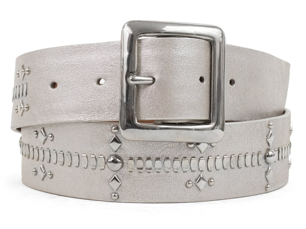 Calleen Cordero Tamara 1.5" Belt Black Belmont W/ Nickel Art