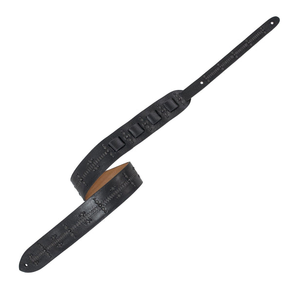 Calleen Cordero Tamara Guitar Strap Black Aniline W/ Black Art