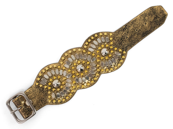 Calleen Cordero Tania Sculpted Bracelet Puerto Rico Gold W/ Brass & Nickel Art