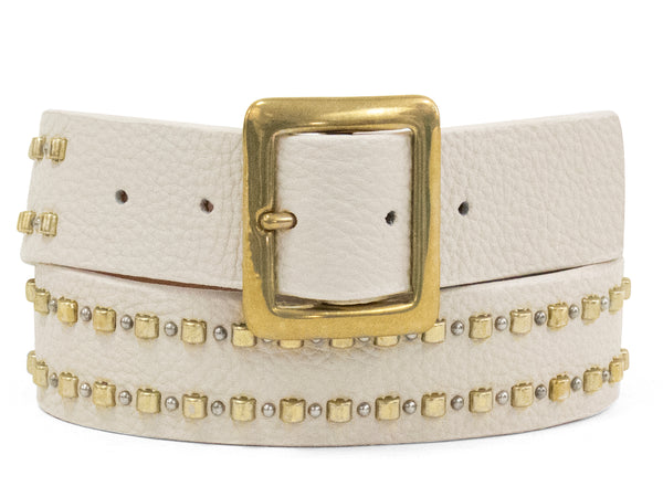 calleen cordero Tanto 1.5" Belt Perla Nappa w/ Brass & Nickel