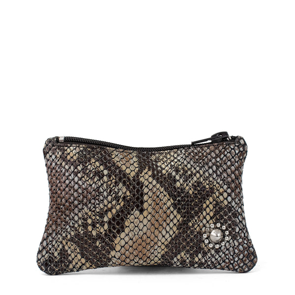 Calleen Cordero Tibi Zip Wallet Puerto Rico Silver W/ Nickel Art