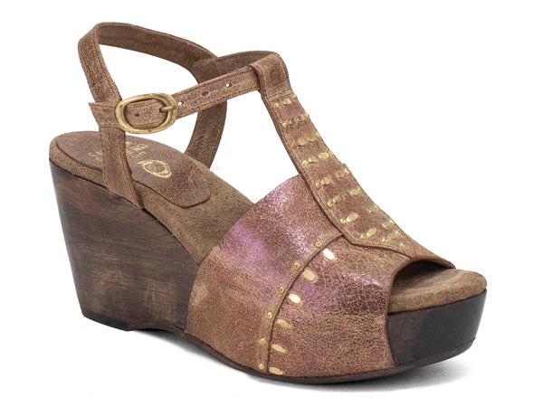 calleen cordero Tika A50 Wedge Copper Pearl Cracked w/ Brass Art