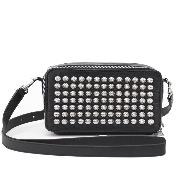 calleen cordero Tilda Large Tosa Messenger Black Leather w/ Nickel Art