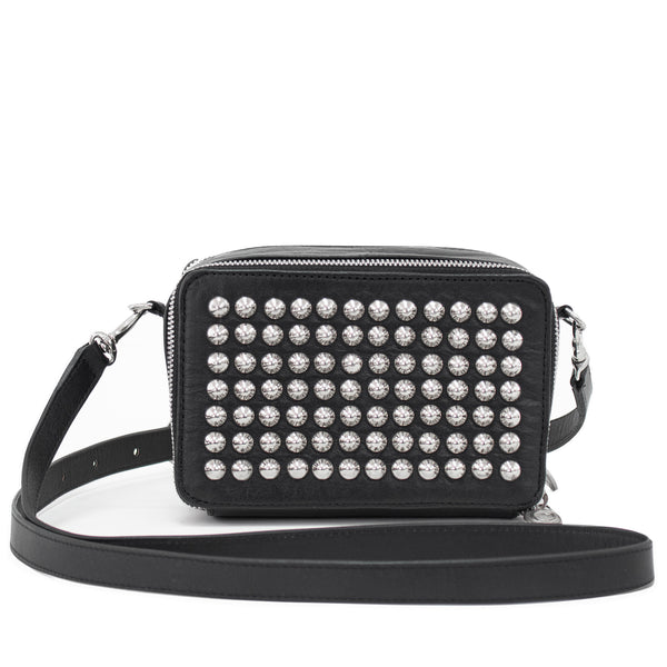 calleen cordero Tilda Tosa Messenger Black Leather w/ Nickel Art