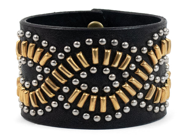 Calleen Cordero Topaz 2" Bracelet Dusty Gold W/ Brass & Nickel