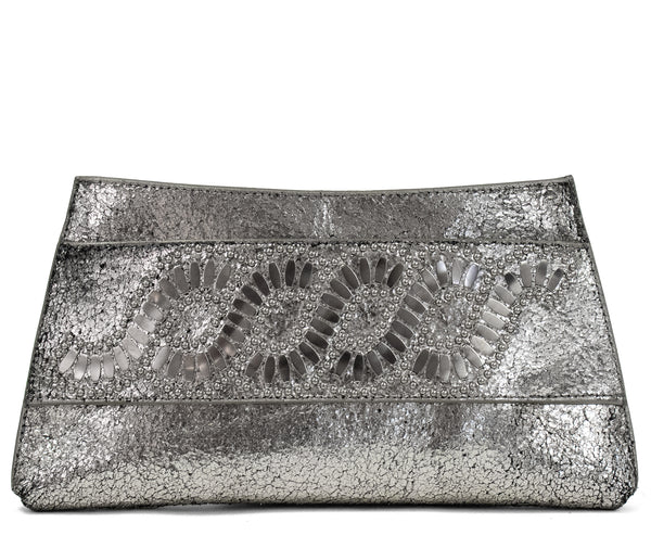 calleen cordero Topaz Clutch Plata Croste w/ Nickel Art