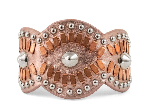 Calleen Cordero Topaz Mini Sculpted Bracelet Flamingo Britania W/ Copper & Nickel Art