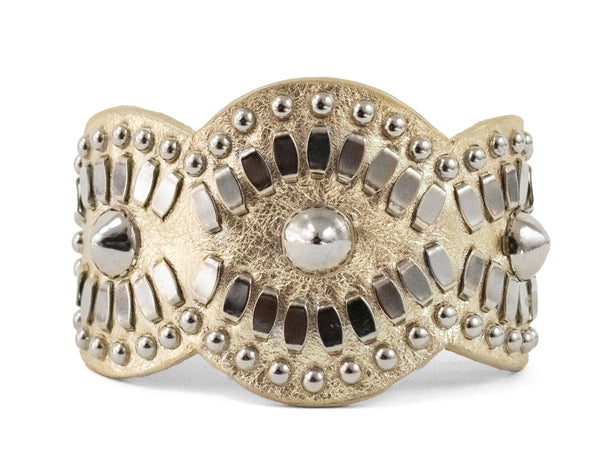 Calleen Cordero Topaz Mini Sculpted Bracelet Flamingo Britania W/ Copper & Nickel Art