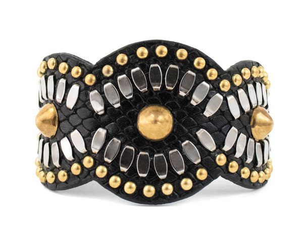 calleen cordero Topaz Mini Sculpted Bracelet Flamingo Britania w/ Copper & Nickel Art