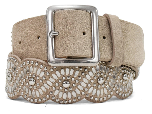 Calleen Cordero Topaz Sculpted 1.75" Belt Earth Rodeo W/ Nickel Art