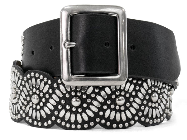 calleen cordero Topaz Sculpted 1.75" Belt Earth Rodeo w/ Nickel Art