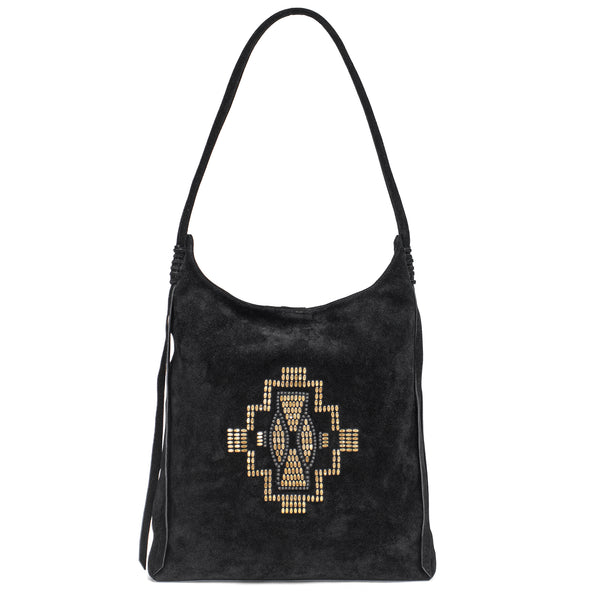 Calleen Cordero Tribecca Handbag Butter Leather W/ Brass & Nickel Art