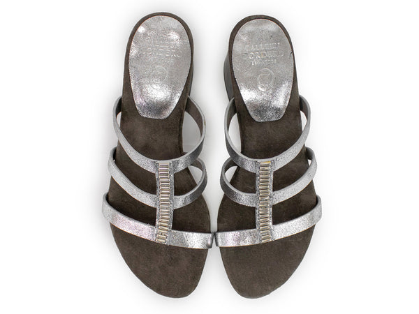 Calleen Cordero Valle 50 Heel Silver Mirror W/ Nickel Art