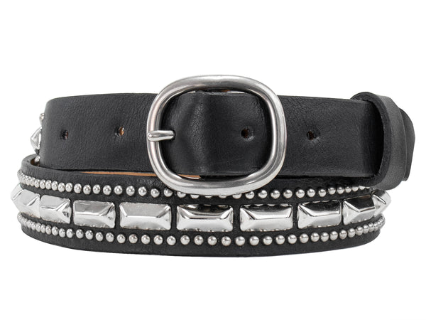 Calleen Cordero Villanova 1" Belt Brown Leather W/ Brass Art