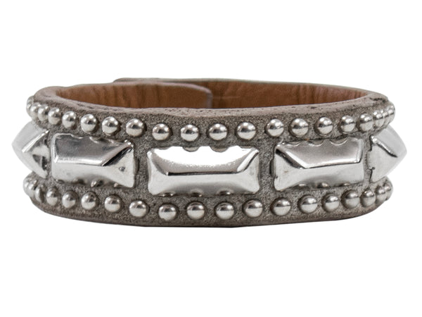 Calleen Cordero Villanova .75" Bracelet Black Cracked Pat W/ Brass Art