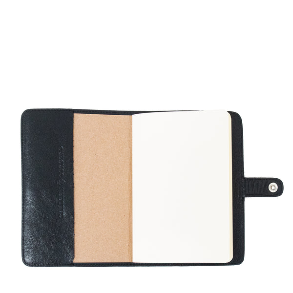 Calleen Cordero Ying Yang Notebook 4 1/2" W X 6" H Black Belmont W/ Nickel Art