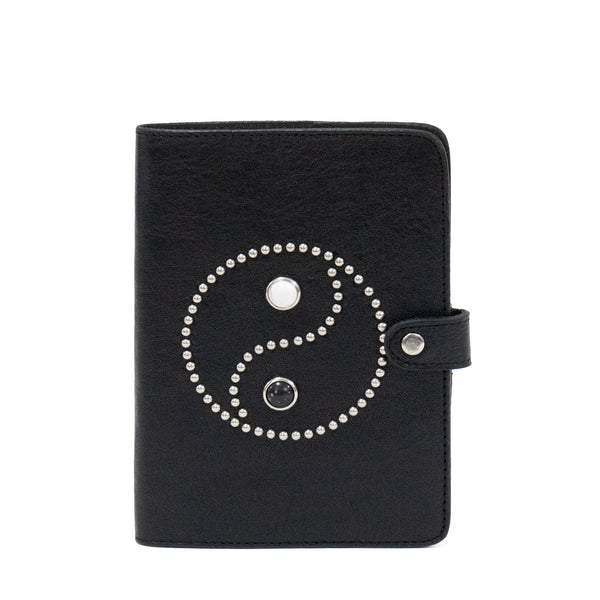 calleen cordero Ying Yang Notebook 4 1/2" w x 6" h Black Belmont w/ Nickel Art