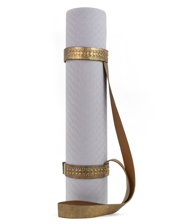 calleen cordero Yoga Strap Ligth Neo Gold w/ Brass & Nickel Art