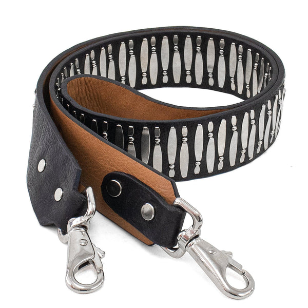 calleen cordero Zara Handbag Strap Black Aniline w/ Nickel Art