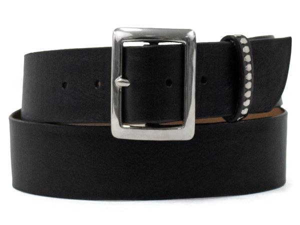 Calleen Cordero Zen 1.5" Belt Navy Tornado W/ Solid Nickel Buckle