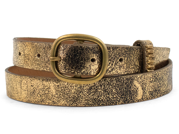 calleen cordero Zen NN 1" Belt Puerto Rico Gold w/ Brass Art