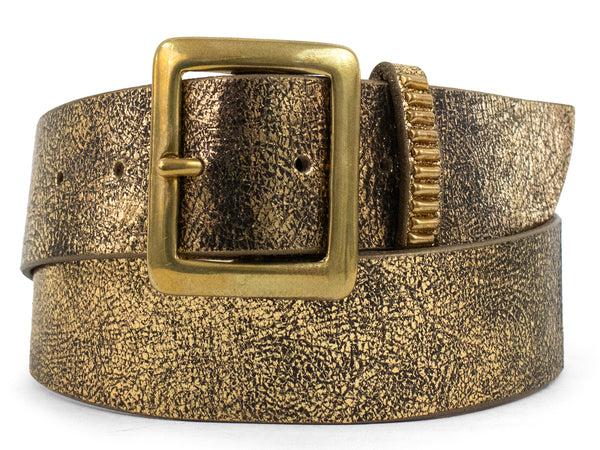 calleen cordero Zen NS 1.5" Belt Puerto Rico Gold w/ Brass Art