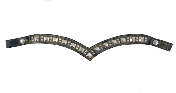 calleen cordero Zumo V Browband Black El Paso w/ Nickel Art