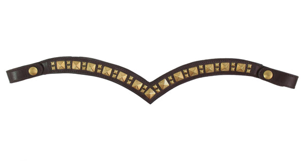 calleen cordero Zumo V Browband Dark Brown w/ Brass Art