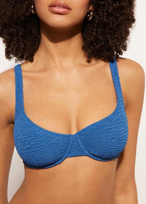 Calzedonia Balconette Swimsuit Top Crinkle Waves