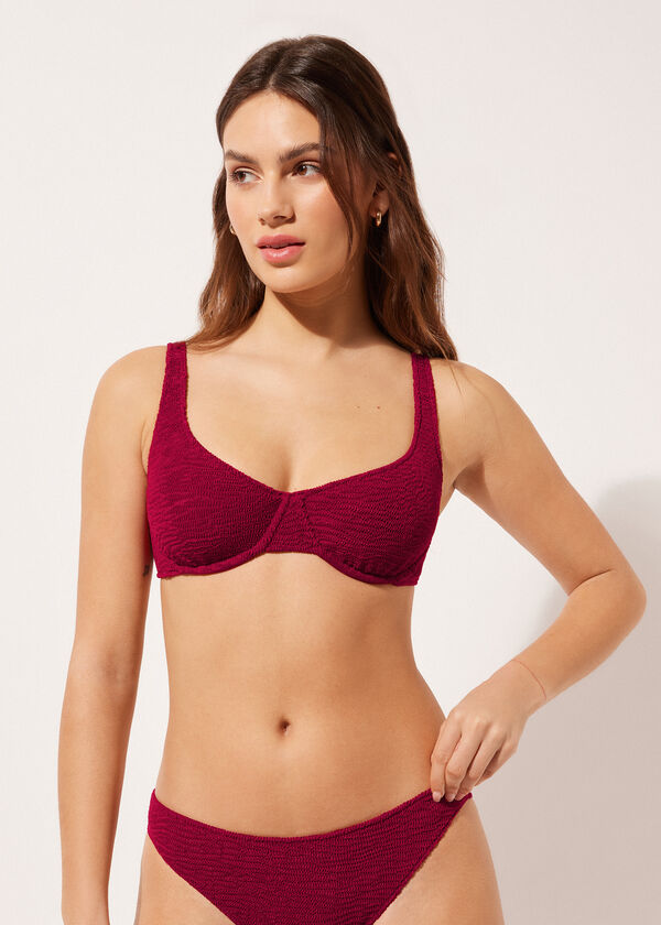 Calzedonia Balconette Swimsuit Top Crinkle Waves