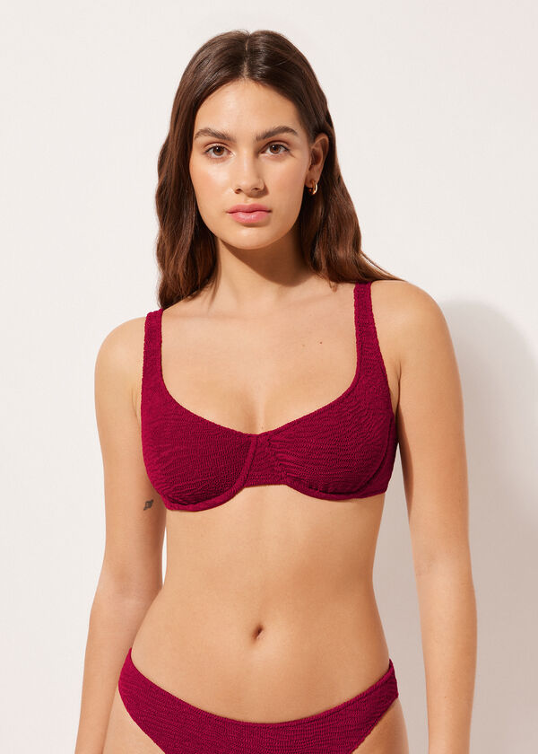 calzedonia Balconette Swimsuit Top Crinkle Waves
