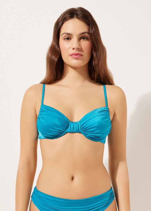 calzedonia Balconette Swimsuit Top Shiny Satin