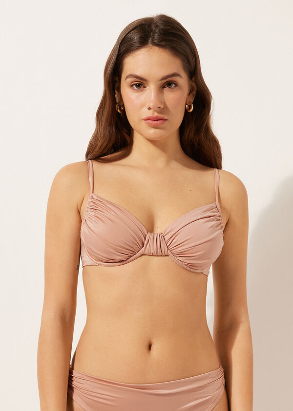 calzedonia Balconette Swimsuit Top Shiny Satin