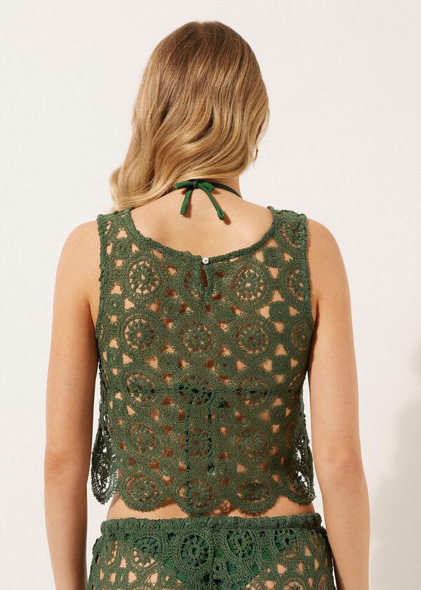 Calzedonia Crocheted Geometric Top