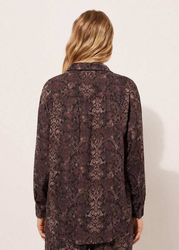 Calzedonia Cropped Animal Print Shirt