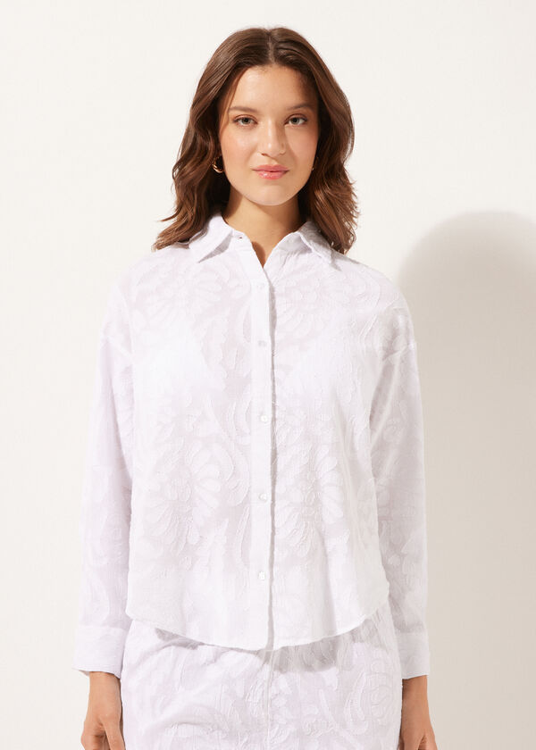 calzedonia Cropped Jacquard Shirt