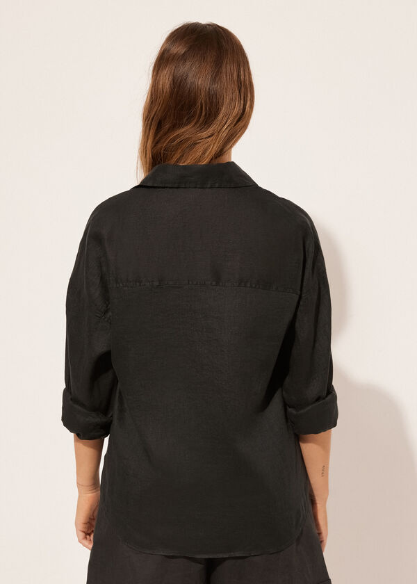 Calzedonia Cropped Linen Shirt