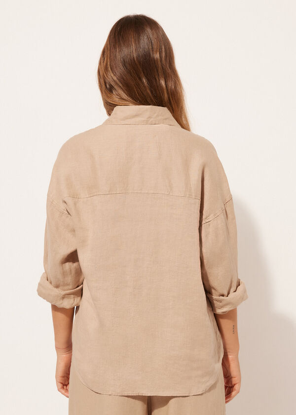 Calzedonia Cropped Linen Shirt