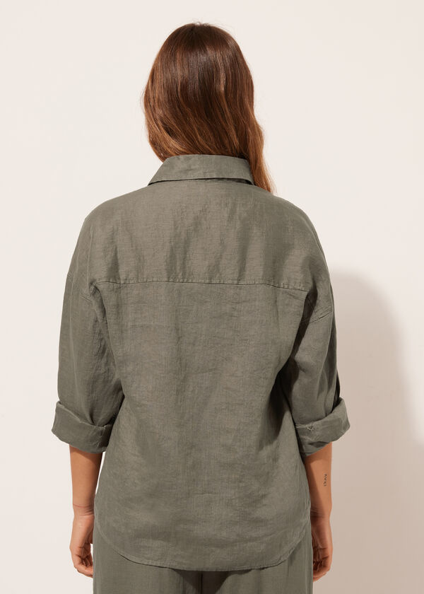 Calzedonia Cropped Linen Shirt