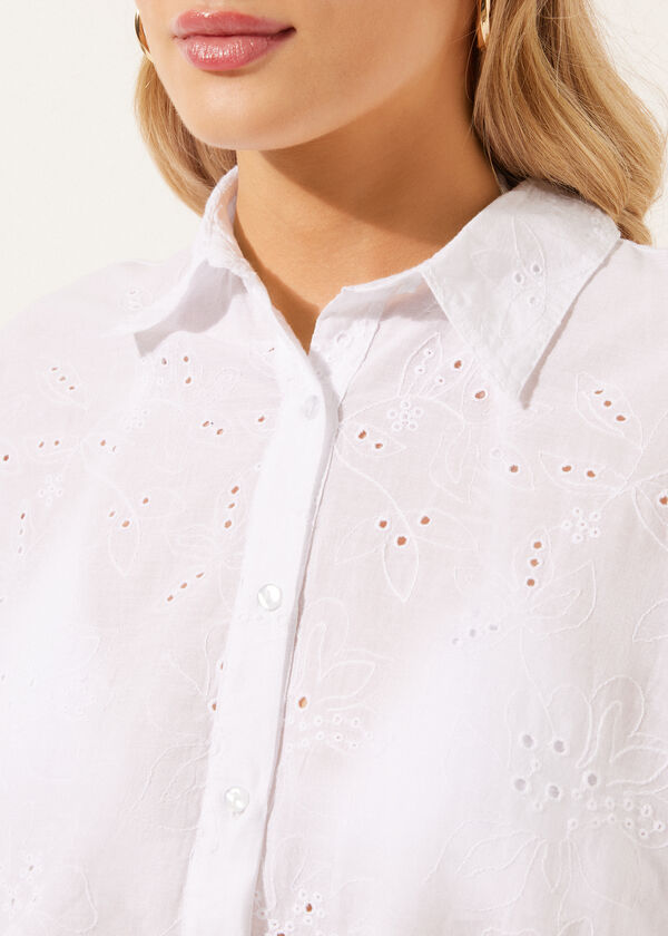 Calzedonia Cropped Sangallo Lace Shirt