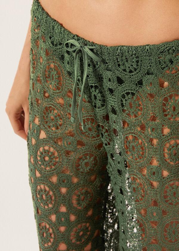 Calzedonia Geometric Crochet Palazzo Pants