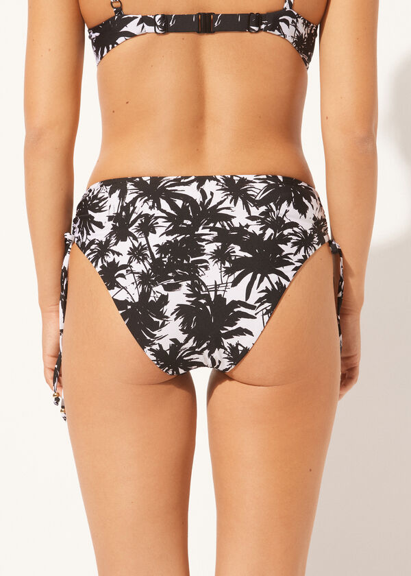 Calzedonia High Waist Swimsuit Bottoms Palms