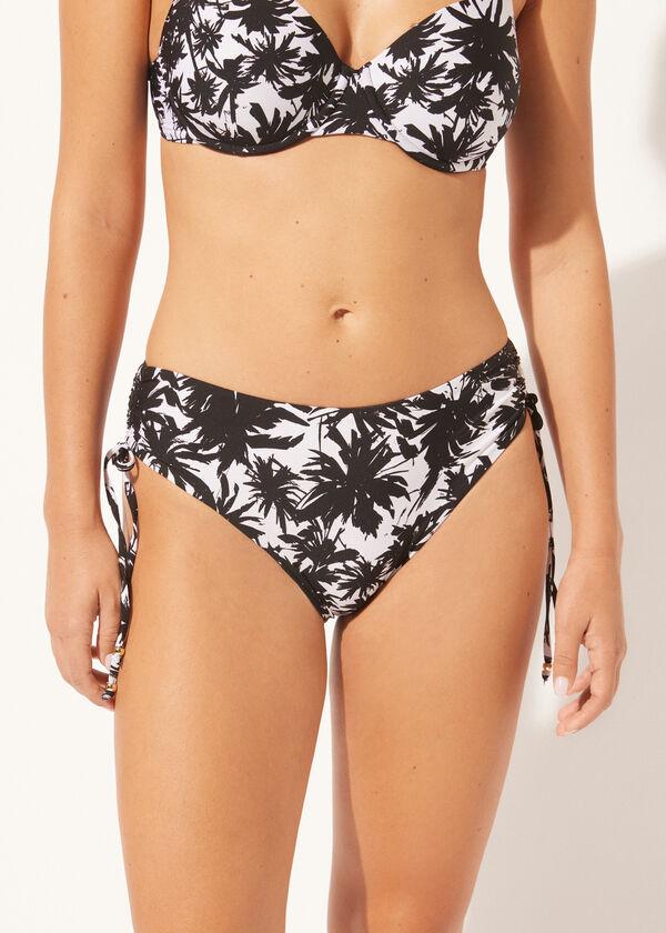 Calzedonia High Waist Swimsuit Bottoms Palms
