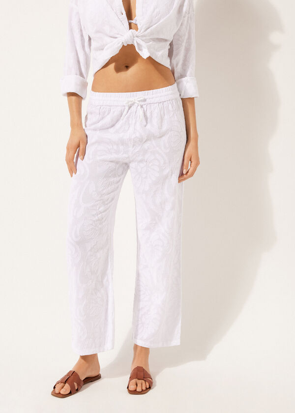 Calzedonia Jacquard Palazzo Pants