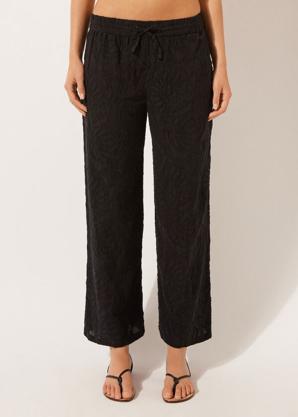 calzedonia Jacquard Palazzo Pants