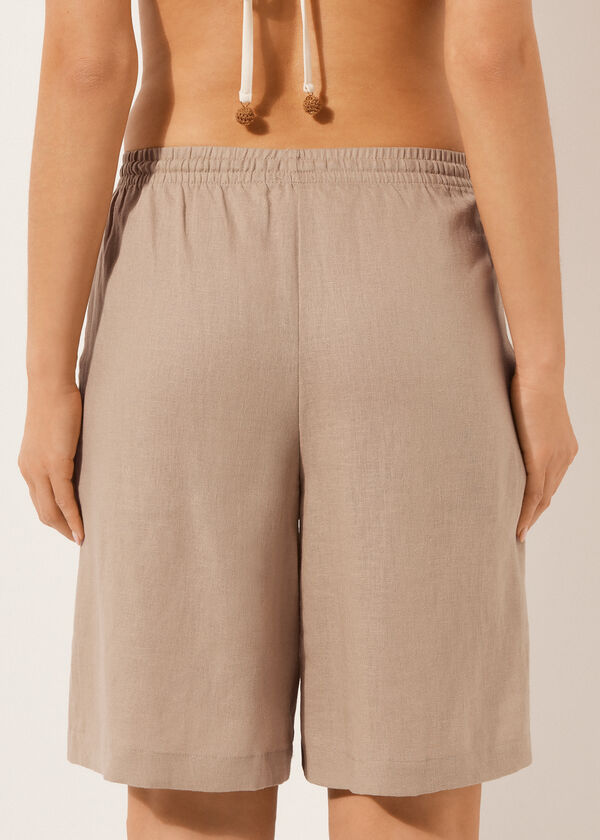 Calzedonia Linen And Viscose Bermuda Shorts