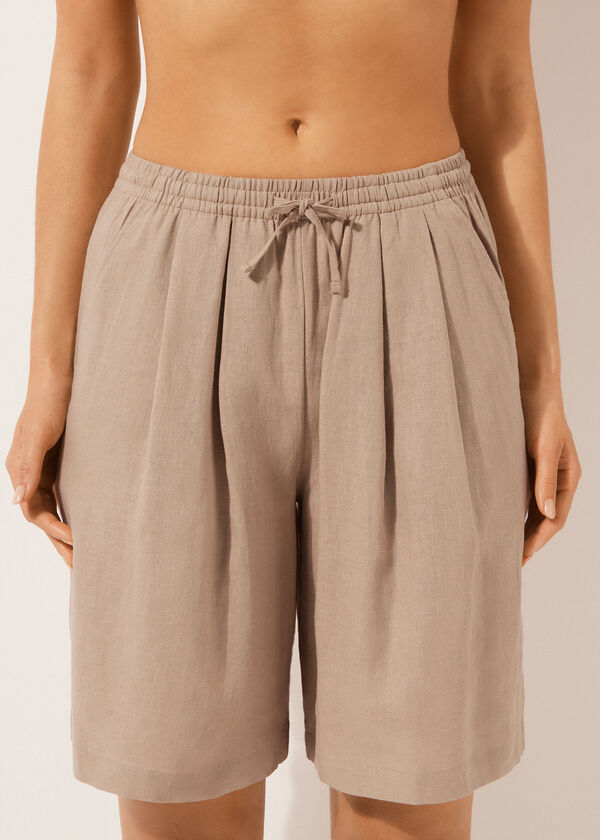 calzedonia Linen and Viscose Bermuda Shorts