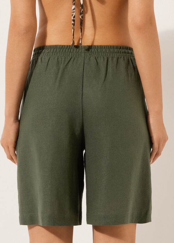 Calzedonia Linen And Viscose Bermuda Shorts