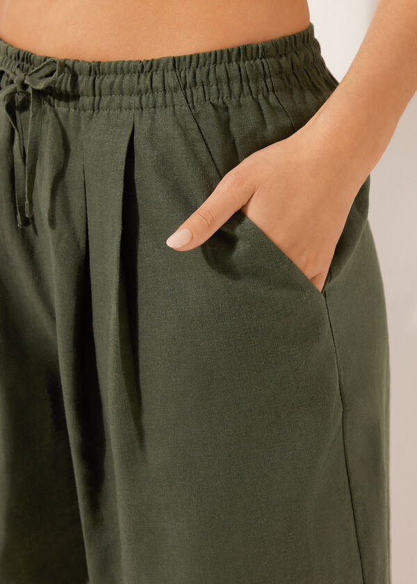 Calzedonia Linen And Viscose Bermuda Shorts